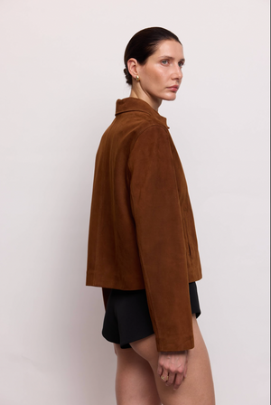 Куртка з натуральної замши rust