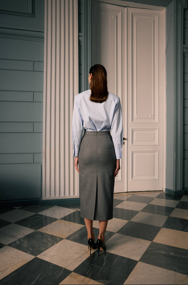 Спідниця сіра міді frame