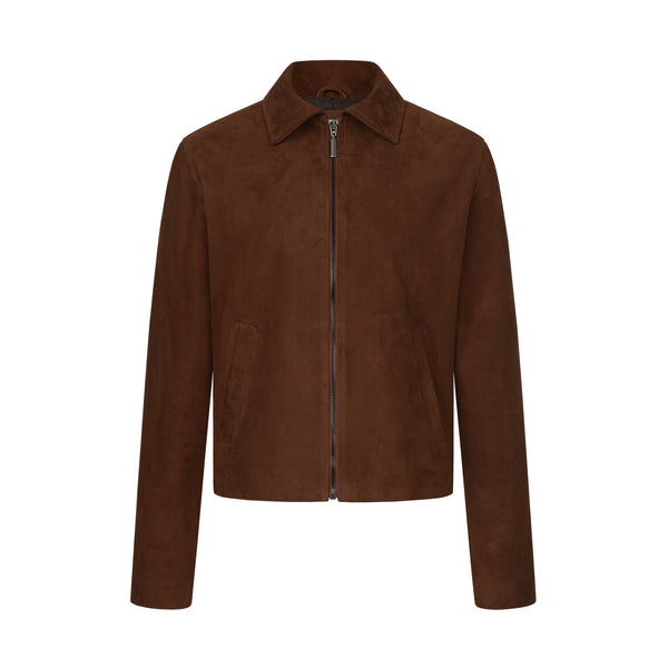 Куртка з натуральної замши rust