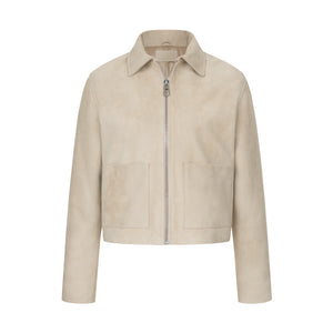 Куртка з натуральної замші беж