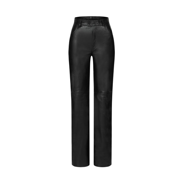Шкіряні штани чорні