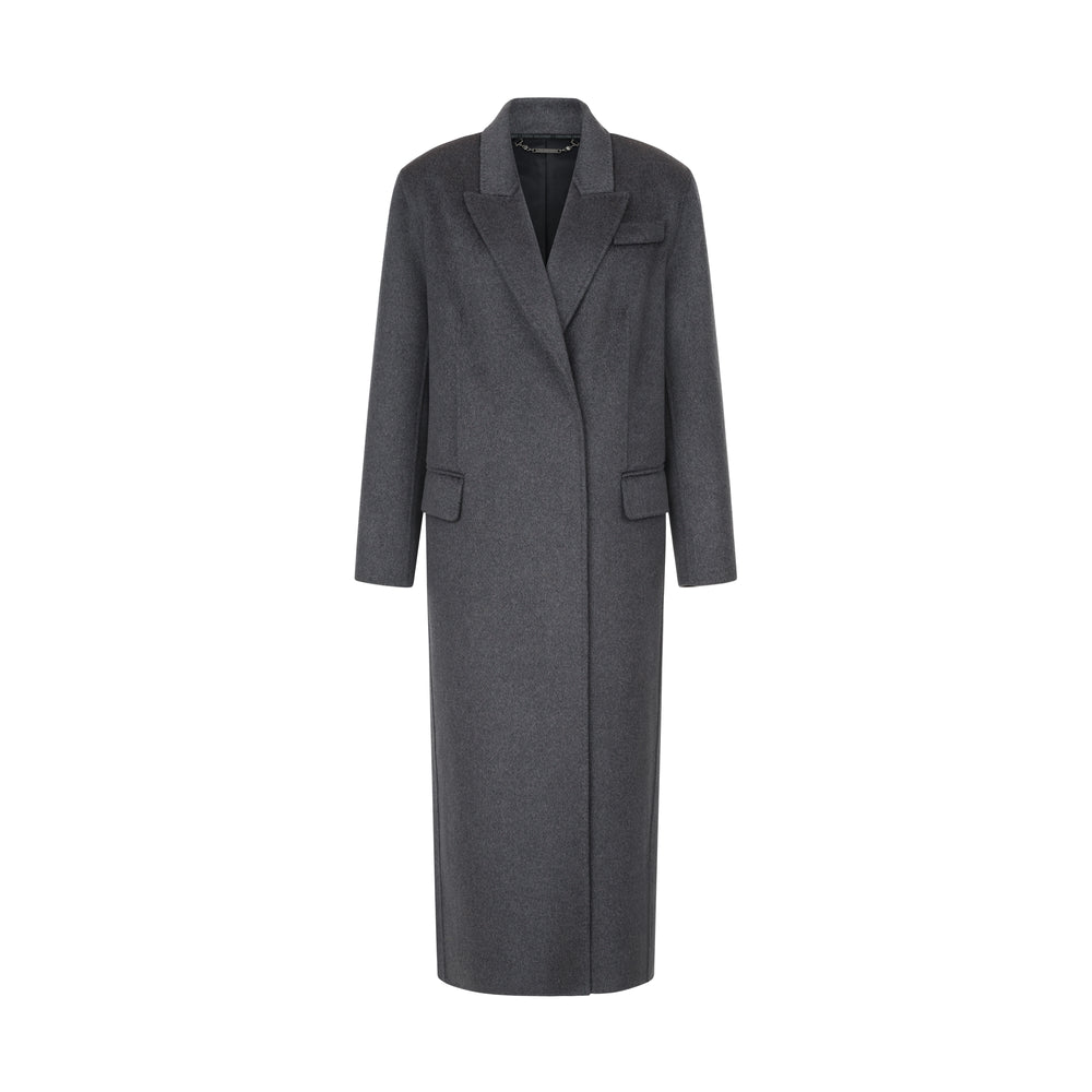 Пальто темно-сіре класика з ручною відстрочкою