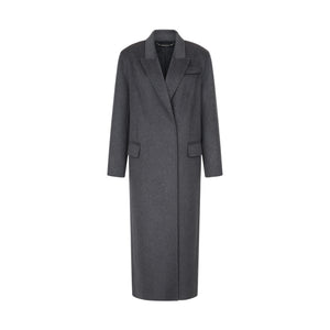 Пальто темно-сіре класика з ручною відстрочкою