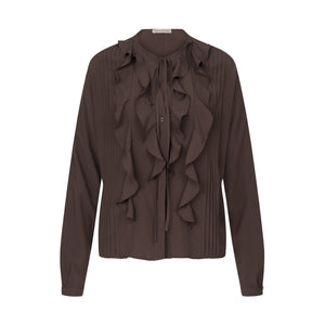 Блуза Boho у кольорі молочного шоколаду