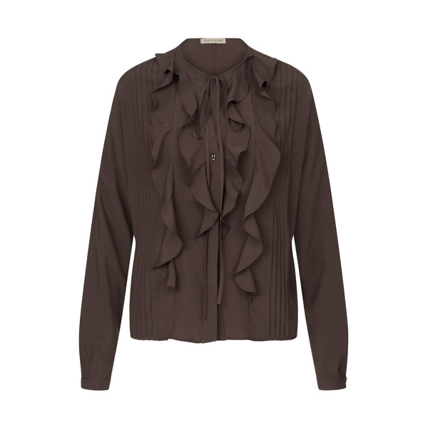 Блуза Boho у кольорі молочного шоколаду