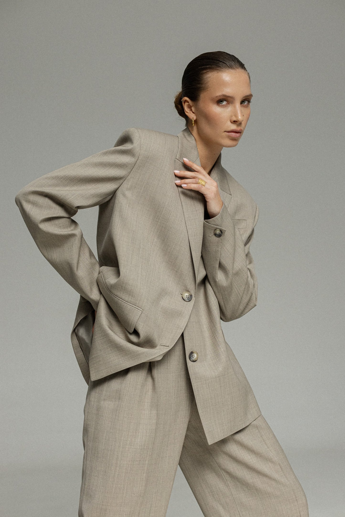 ЖАКЕТ TAUPE MELANGE