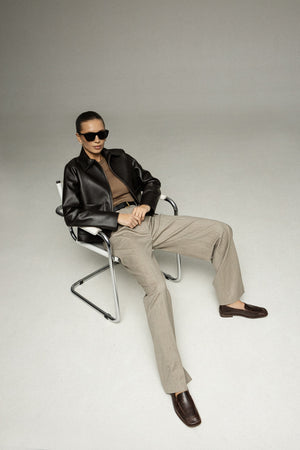 Куртка із натуральної шкіри dark chocolate