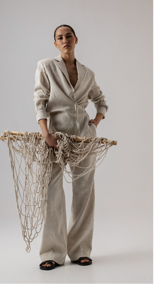 LINEN NUDE JACKET