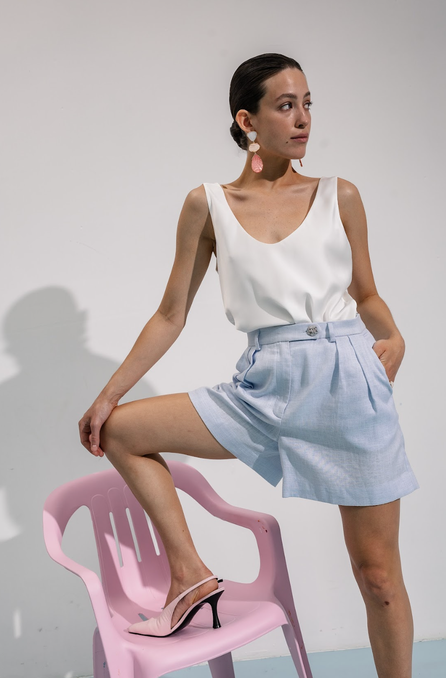 Топ Slip white