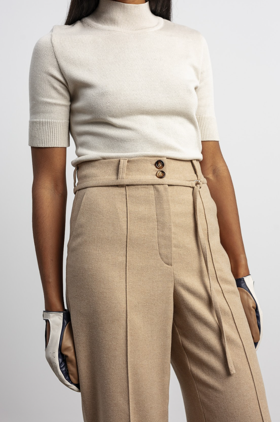 Брюки теплі в кольорі Camel Puff