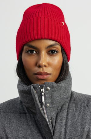 Шапка з кафою Soft Tone червона
