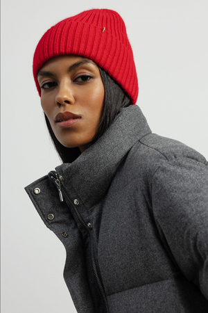 Шапка з кафою Soft Tone червона