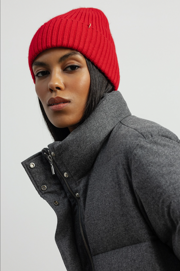 Шапка з кафою Soft Tone червона
