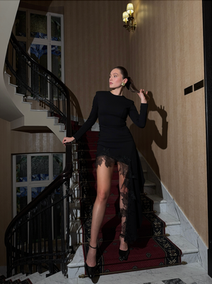 Чорна мінісукня Noir Cascade