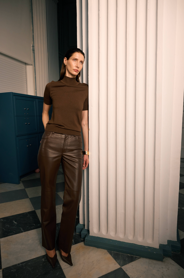 Шкіряни штани nutmeg