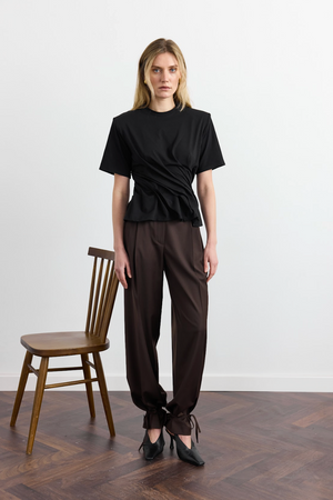 Футболка з Драпіруванням Чорна