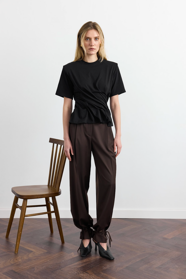 Футболка з Драпіруванням Чорна