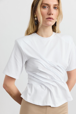 Футболка з Драпіруванням Біла