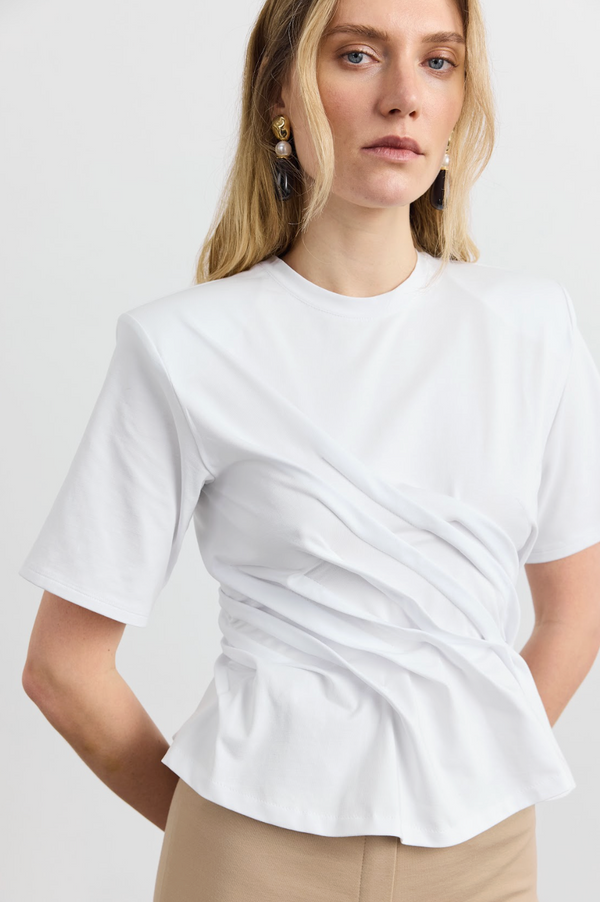 Футболка з Драпіруванням Біла