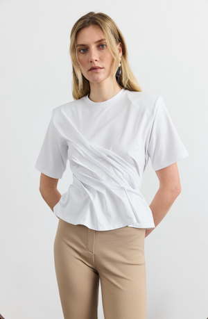 Футболка з Драпіруванням Біла