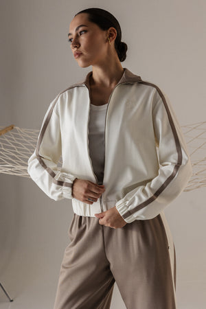 GRACE SET TAUPE TOPPER WITH ZIPPER