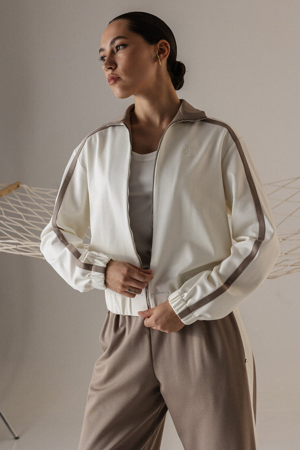 GRACE SET TAUPE TOPPER WITH ZIPPER