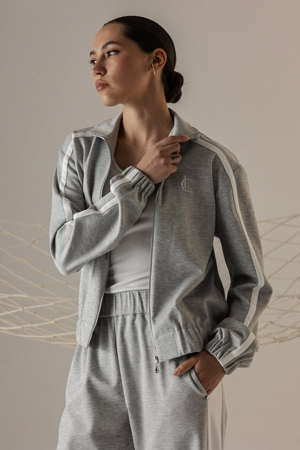 GRACE SET GREY TOPPER WITH ZIPPER