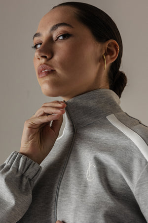 GRACE SET GREY TOPPER WITH ZIPPER