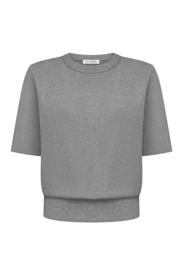 В’язана футболка Essentia Knit Сіра