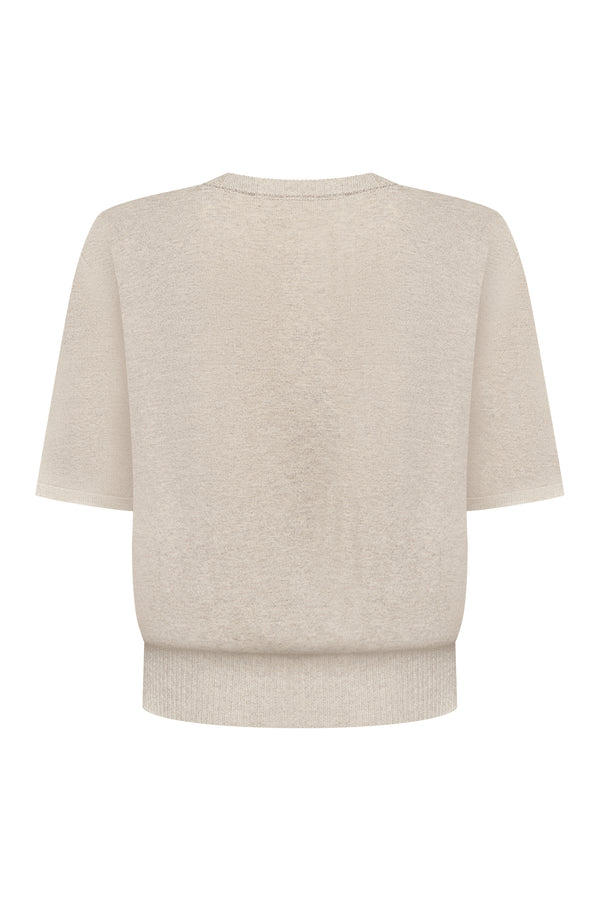В’язана футболка Essentia Knit Льон