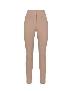 Брюки High Waist Slim Beige