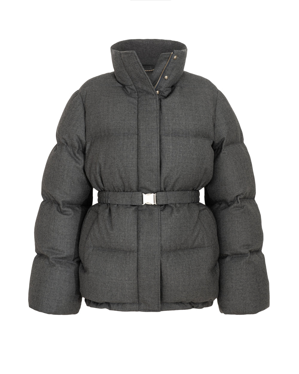 Пуховик вовняний сірий Frame