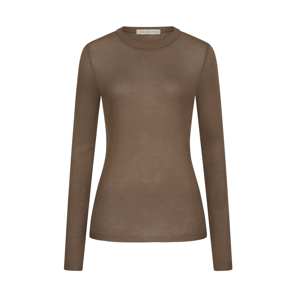 LONGSLEEVE CAPPUCCINO FROM SUPERFINE YARN 