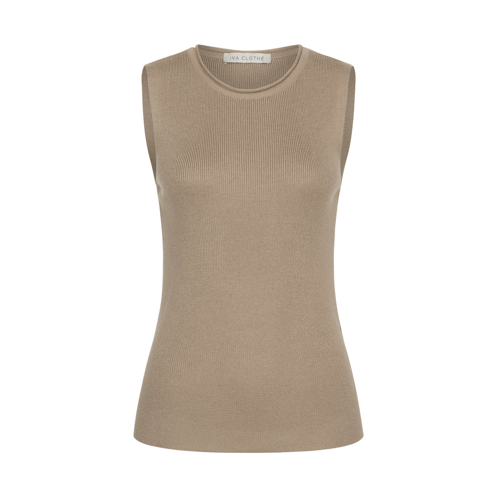 BASIC KNITTED TOP beige 