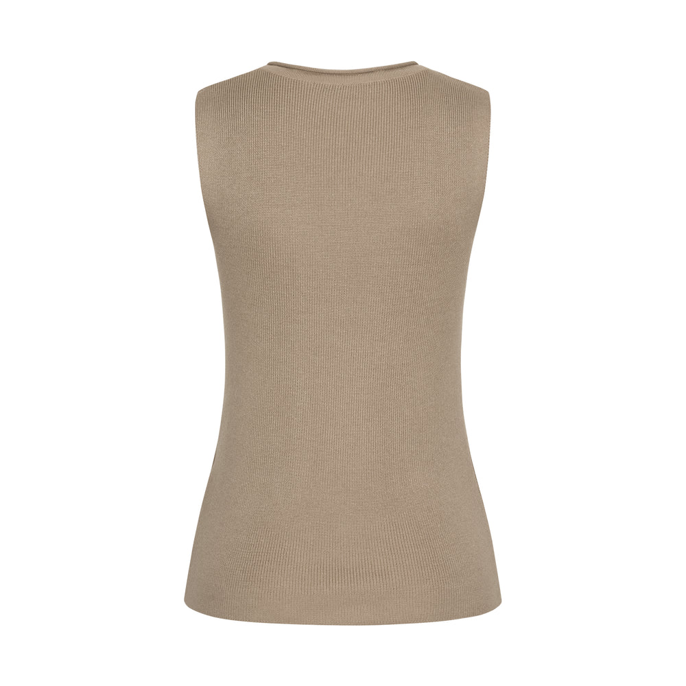 BASIC KNITTED TOP beige 