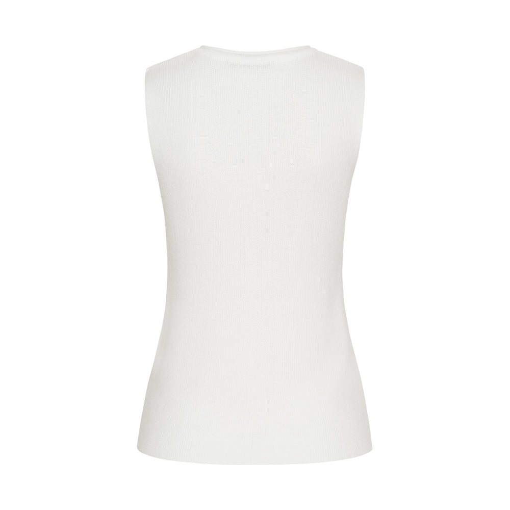 BASIC KNIT TOP white 