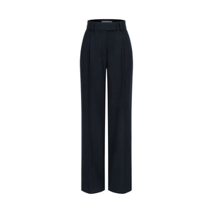 Dark navy cashmere trousers
