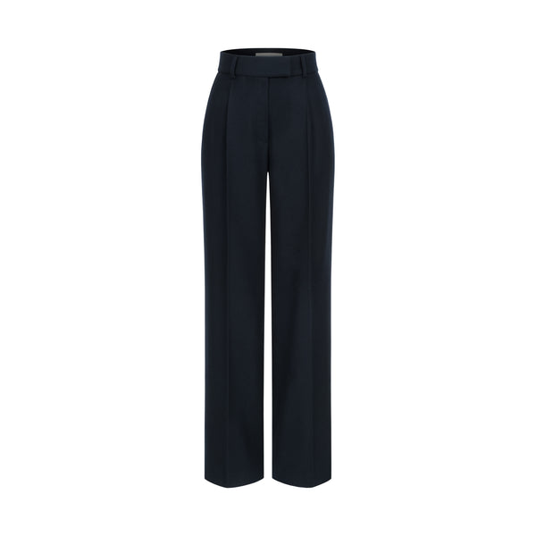 Dark navy cashmere trousers