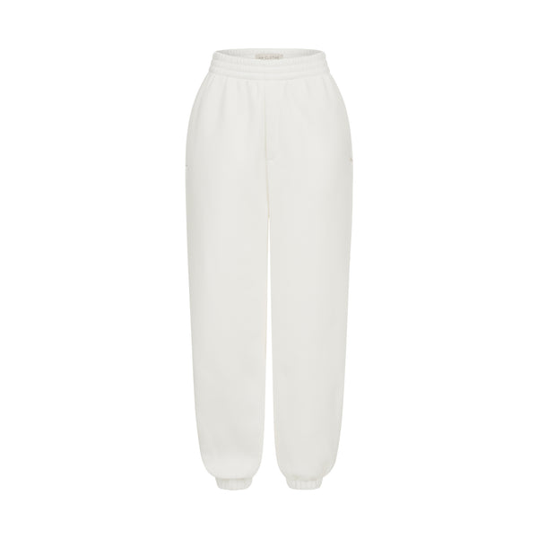 White jogger pants