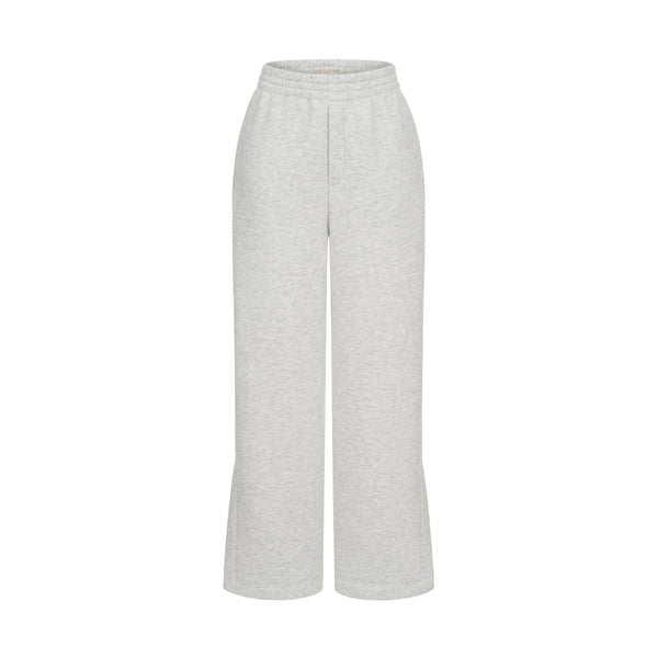 Grey sweatpants with slits