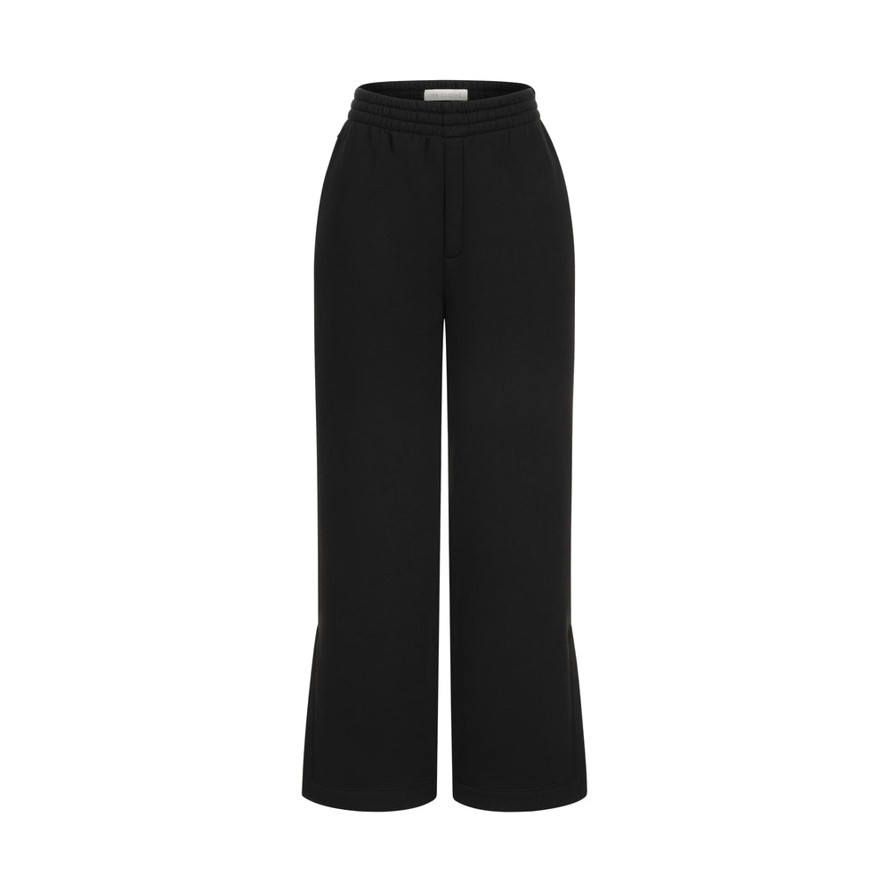 Black sweatpants with slits