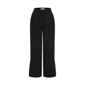 Black sweatpants with slits