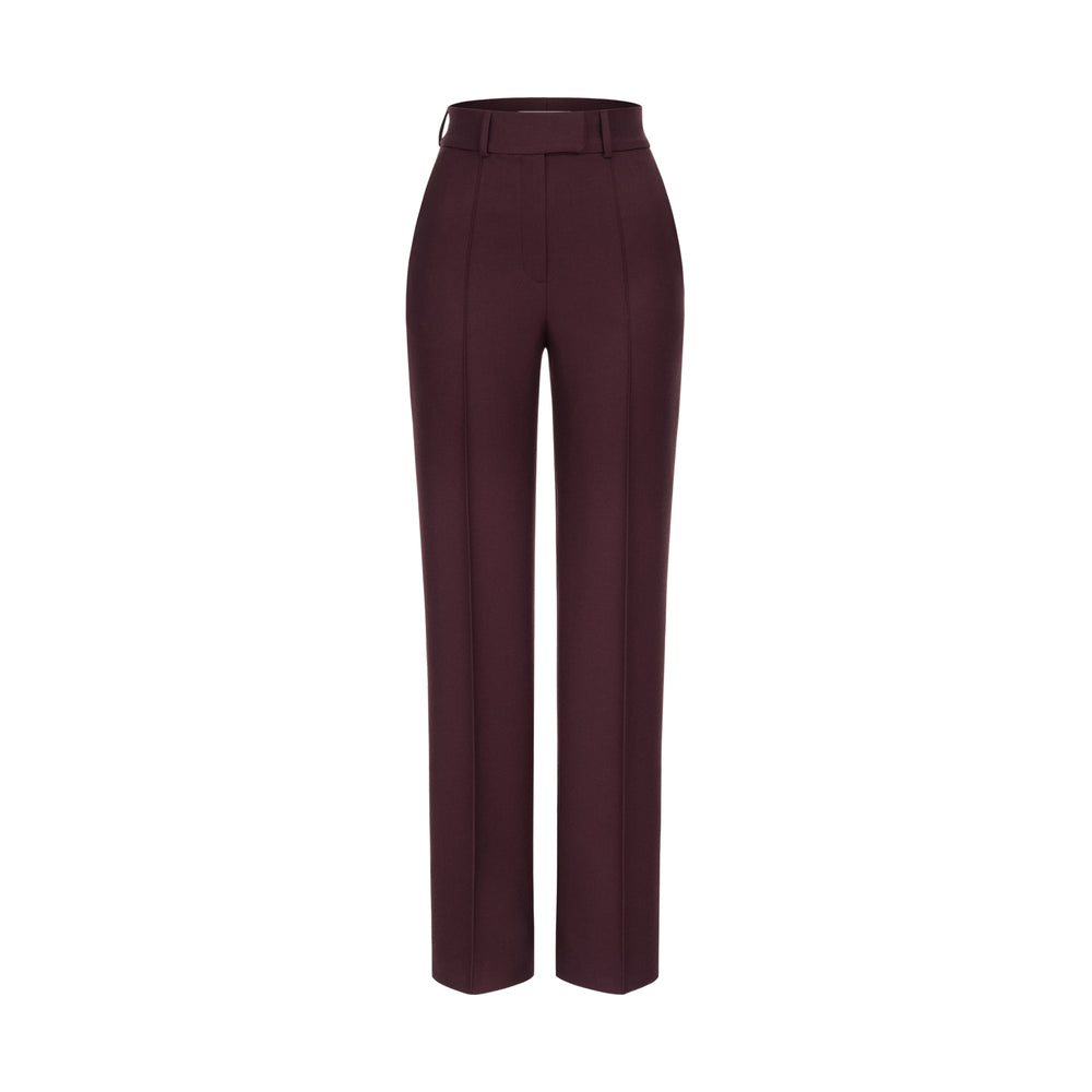 Burgundy flared pants