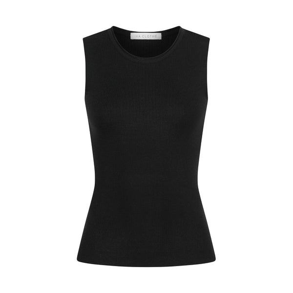 BASIC KNITTED TOP black 