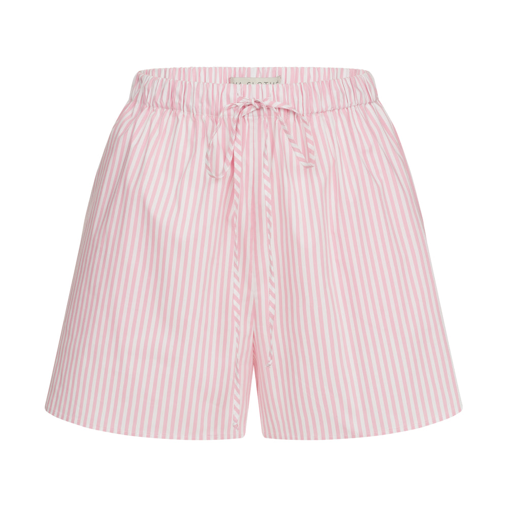 PINK STRIPED SHORTS