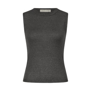 KNITTED TOP SOFT BASIC GRAPHITE