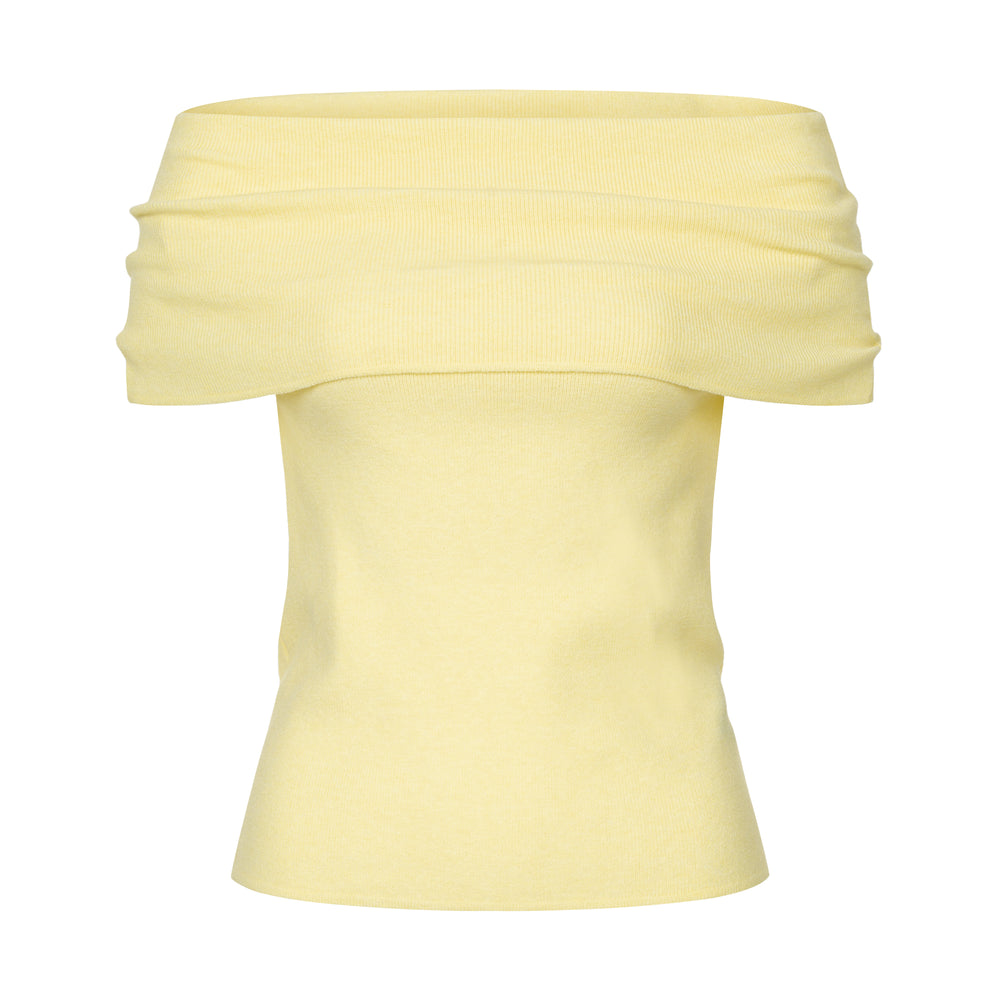 DRAPED GRACE KNITTED TOP YELLOW