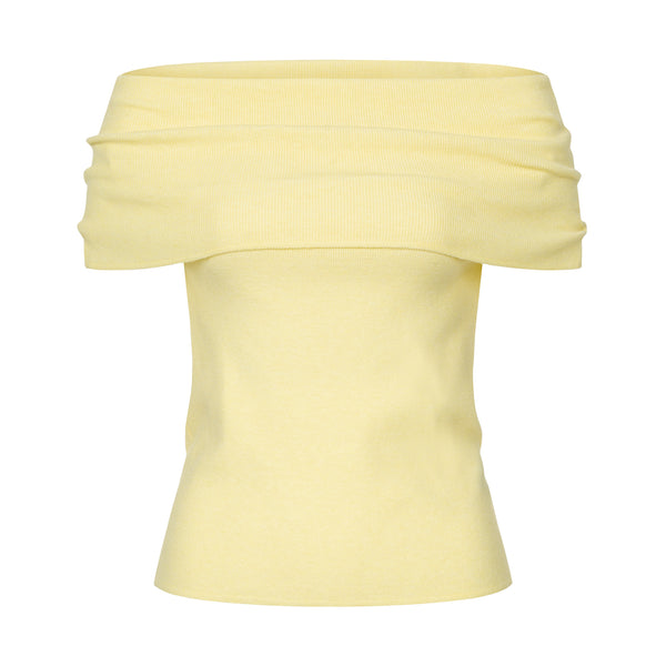 DRAPED GRACE KNITTED TOP YELLOW