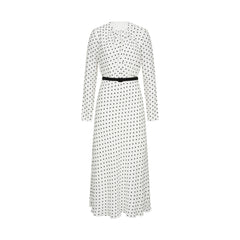 DRAPED PEAS DRESS