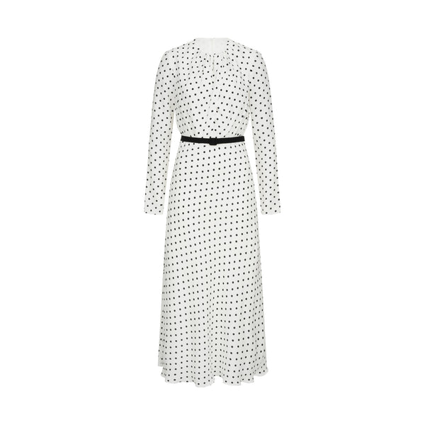 DRAPED PEAS DRESS